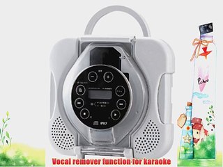 Waterproof CD Player CD Zabady White AV-J165W with Vocal Remover Function for Karaoke