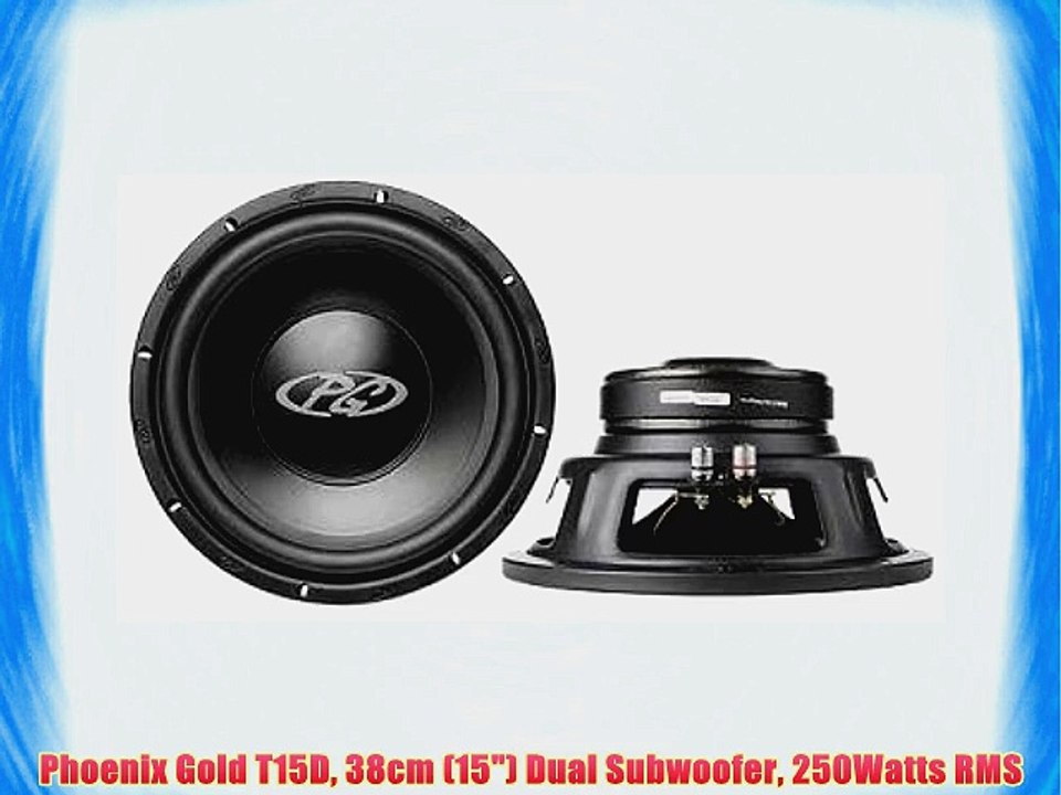 Phoenix Gold T15D 38cm (15) Dual Subwoofer 250Watts RMS