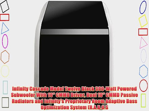 Infinity Cascade Model Twelve Black 300-Watt Powered Subwoofer With 10 CMMD Driver Dual 10