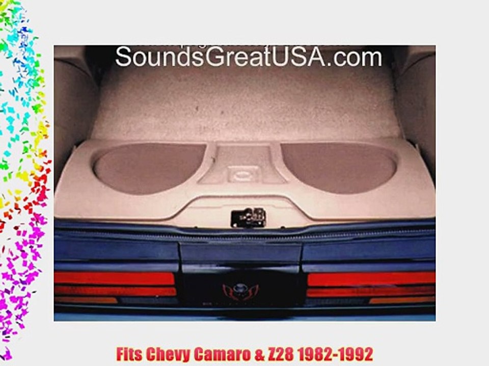 Q-Logic Custom Sub Enclosure for Chevy Camaro / Pontiac Firebird Holds 2-12 Subwoofers CHARCOAL