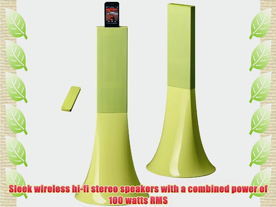 Parrot Design Zikmu Wireless Hi-Fi Speakers by Philippe Starck (Sorbet Lime Pair)