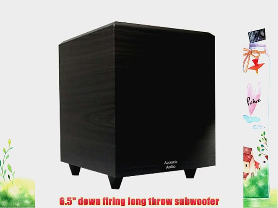 Acoustic Audio RWSUB-6 Down Firing Powered Subwoofer (Black)