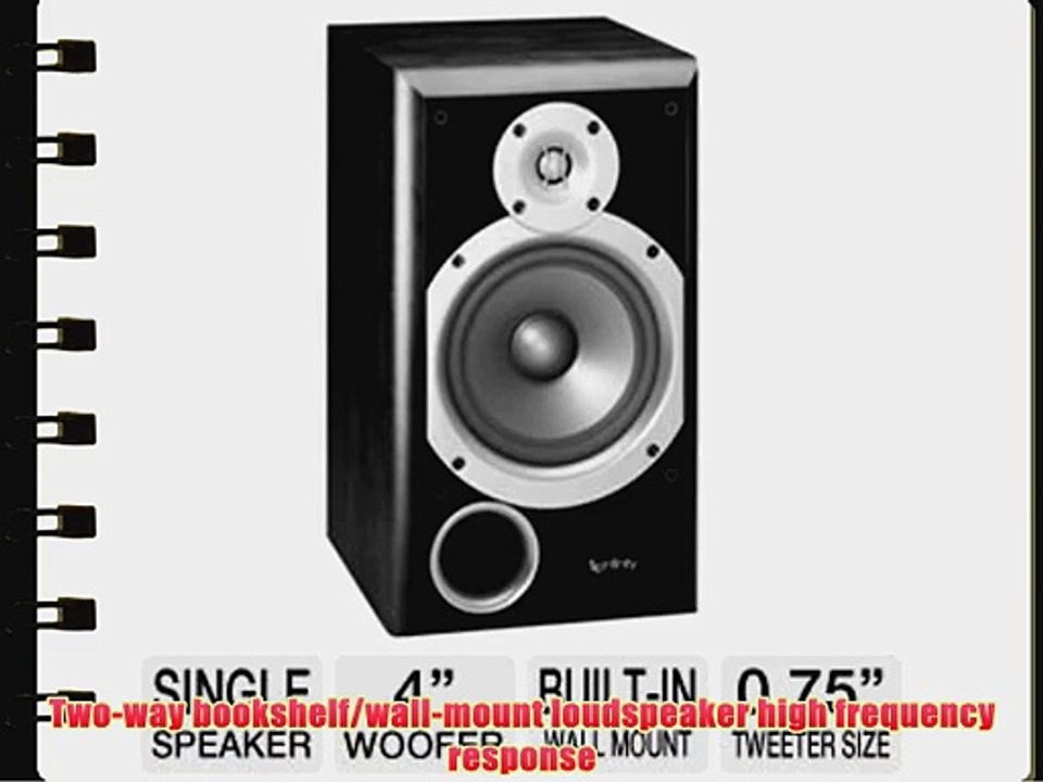 Infinity Primus Two-way 4-Inch Bookshelf/Satellite Speaker (Black Each)