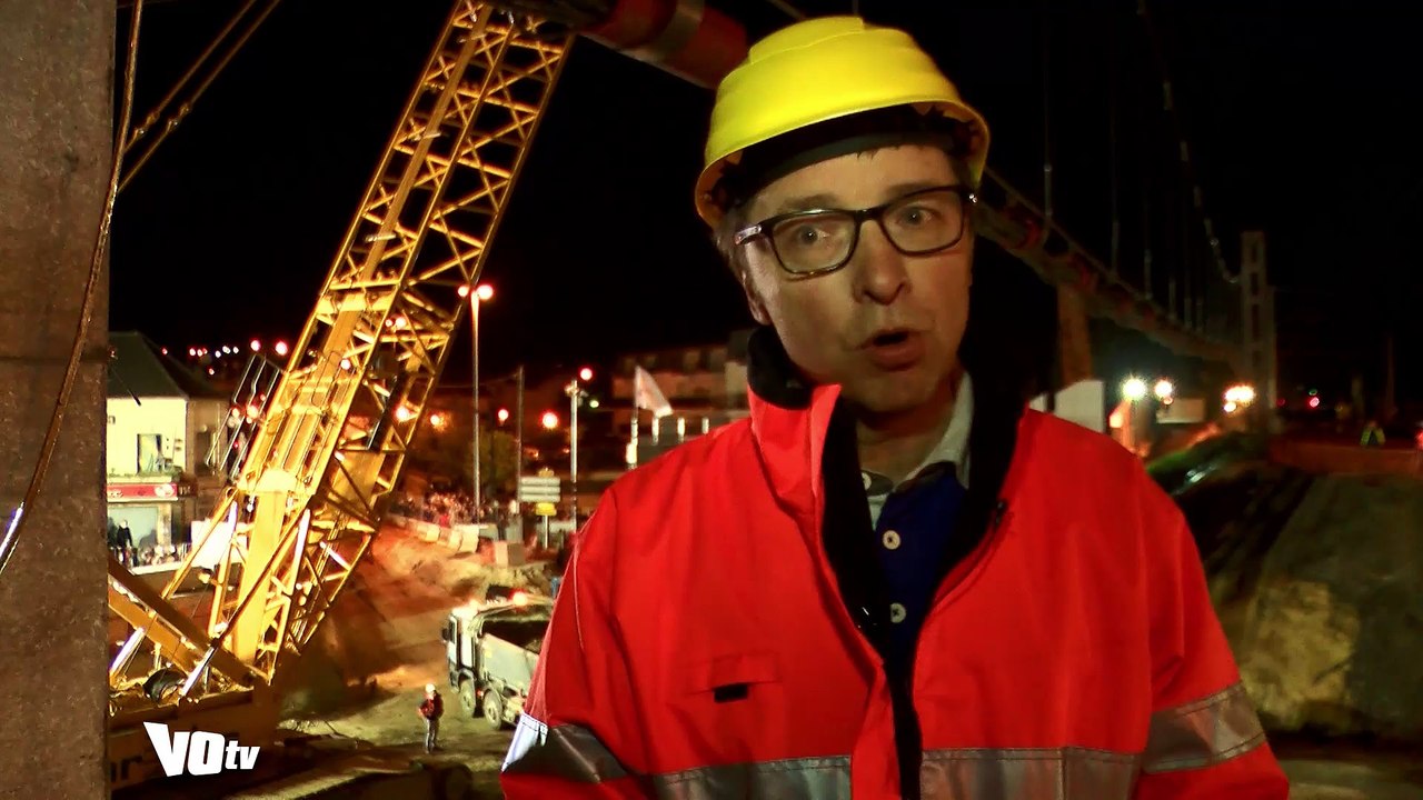 Le chantier du pont de Louvres