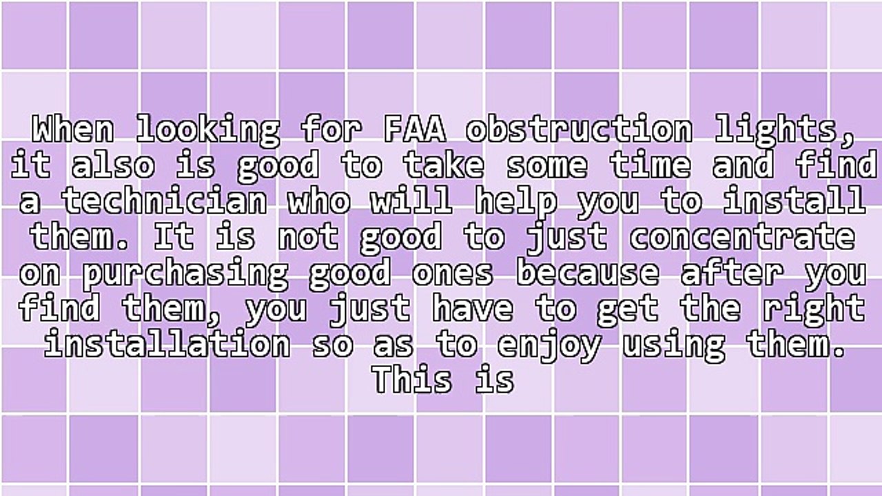 Finding Good FAA Obstruction Lights