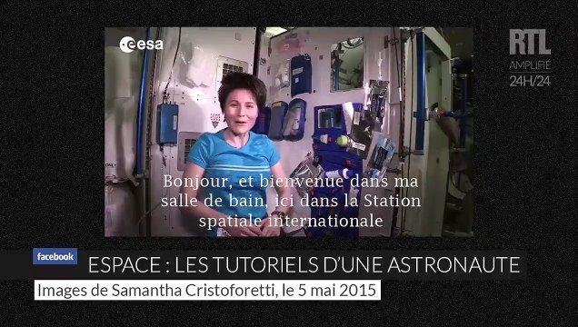 Toilettes, salle de bain, sport, les drôles de tutoriels d'une astronaute