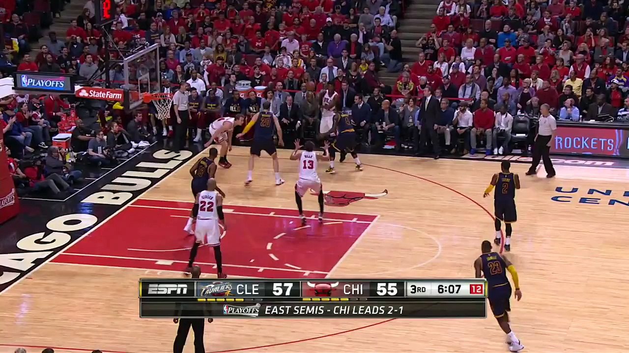 Taj Gibson Putback Dunk _ Cavaliers vs Bulls _ Game 4 _ May 10, 2015 _ 2015 NBA Playoffs