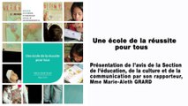Une école de la réussite pour tous - cese