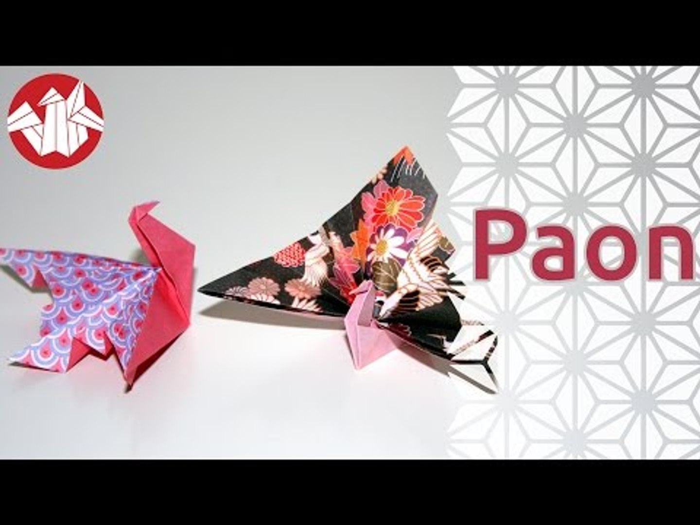 Origami - Paon - Peacock (HD) [Senbazuru]