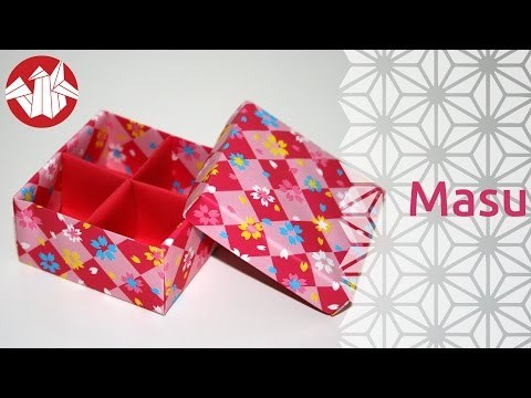 Origami - Boite Japonaise à Compartiments: Masu (HD) [Senbazuru]