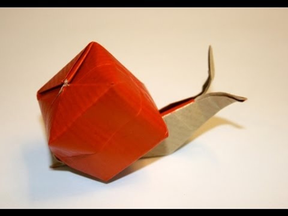 Origami - Escargot bombe à eau - Waterbomb Snail [Senbazuru]
