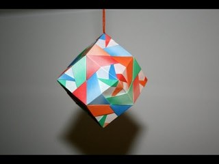 Origami de Noël - Dodécaèdre de Noël - Christmas dodecahedron [Senbazuru]