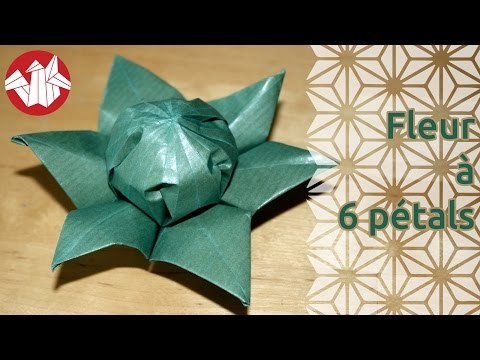 Origami - Fleur à six pétales - Six petals flower [Senbazuru]