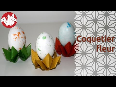Origami - Coquetier fleur - Flower Eggcup [Senbazuru]