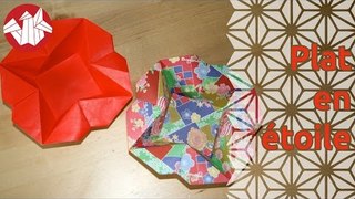 Origami - Plat en étoile - Star Dish [Senbazuru]