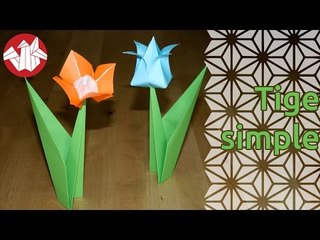 Origami - Tige simple pour fleur - Flower stem [Senbazuru]