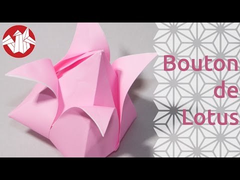 Origami - Bouton de lotus - Lotus Bud [Senbazuru]