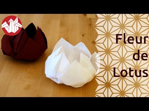 Origami - Fleur de lotus - Lotus Flower [Senbazuru]
