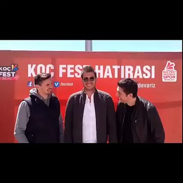 Beşiktaş Mogaz Erkek Hentbol takımından Ivan Nincevic, Ercan Aşıkoğlu ve takım menajeri Berk Karahan Biz de varız! #kocfest #bizdevarız