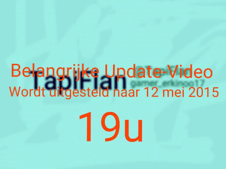 Sorry mensen voor de uitstel...