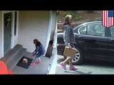 Mujer que maneja lujoso Jaguar es captada en video robando correo de varios hogares en Washington