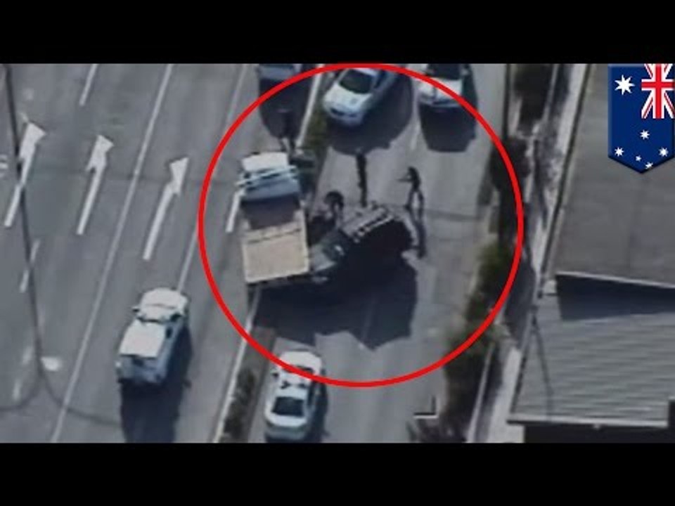 Policía australiana divulga video de la persecución de un auto robado por las calles de Adelaide