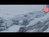 Tormenta de nieve genera choque de 45 vehículos en Wyoming, dejando 27 personas heridas