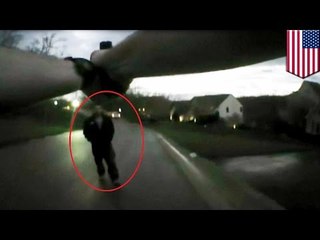 Oficial de policía guarda la calma cuando sospechoso de doble asesinato le grita “!Dispárame!”