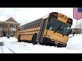 Distrito escolar decide no cancelar clases debido a la nieve, provocando múltiples accidentes