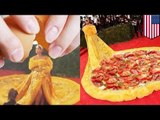 Rihanna's huge dress compared to Big Bird, omelettes and pizza after 2015 Met Gala - TomoNews