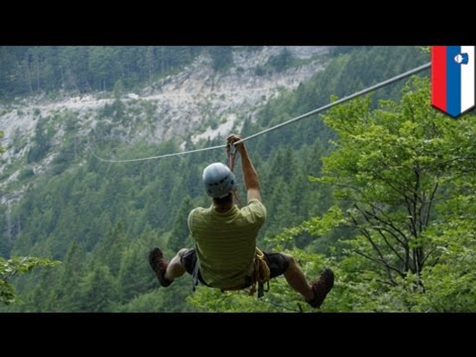 Extreme Zip lining: This crazy 3km-long zipline descends 200m in just a few seconds - TomoNews