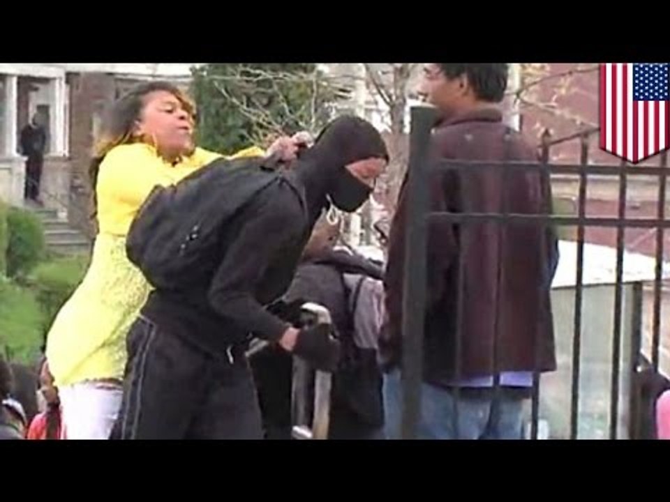 Baltimore riots: Rioter owned as best mom in the world beats and teaches son lesson - TomoNews