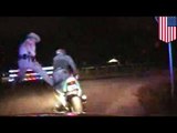 Texas trooper karate kicks suspect off his motorcycle after long high-speed chase