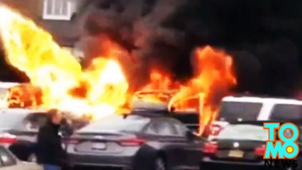 مبيد حشرات قابل للإشتعال وسيكارة والسيارة تشب فيها النار