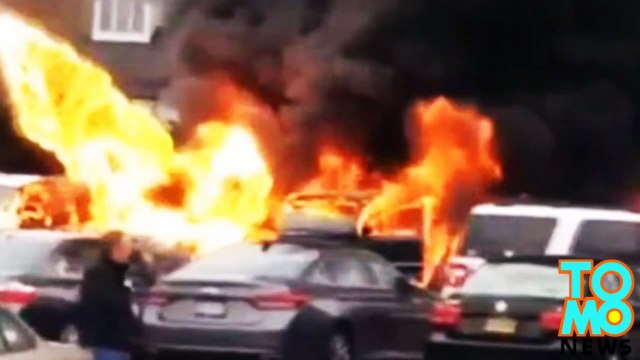 مبيد حشرات قابل للإشتعال وسيكارة والسيارة تشب فيها النار