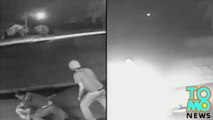 فيديو يظهر أحد الحراس الأمنيين تلتهمه النار في أحد خمارات ميامي