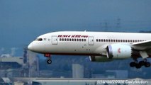 Boeing 787 Dreamliner Air India landing in Hong Kong International Airport. Plane Spotting
