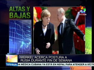 Buscan Merkel y Putin mejora en relaciones diplomáticas