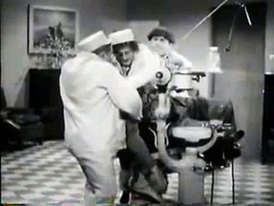 The Three Stooges pull a tooth out