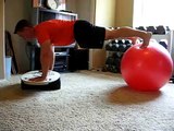 Indo Board Clapping Pushups With Toes On The Ball