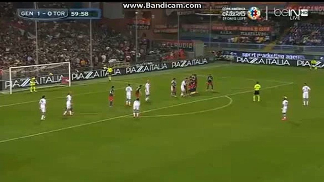 Omar El Kaddouri Fantastic Free Kick Goal Genoa 1-1 Torino | Serie A 11.05.2015