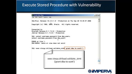 Database Hacking:  Direct Database Access SQL Injection Attack