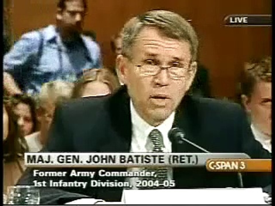 A General Testifies Before Congress on Iraq