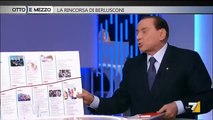 Berlusconi colossale figura di merda con Lilli Gruber a Otto e Mezzo (08/01/2013)