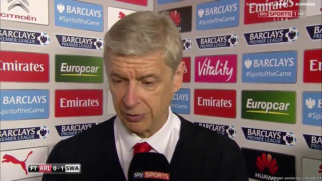 Arsene Wenger interview after Arsenal 0-1 Swansea City 11.05.2015