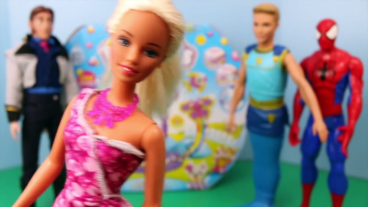 Barbie, Mike The Merman, Spiderman and Disney Frozen Hans make Barbie Baby Beados DisneyCarToys