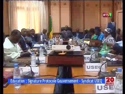 Education : Signature protocole gouvernement - Syndicat USEQ