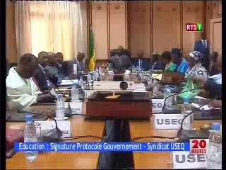 Education : Signature protocole gouvernement - Syndicat USEQ