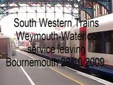 Weymouth to Waterloo train leaving Bournemouth 28/10/2009