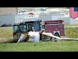 Denver plane crash: Piper PA-46 crashes shortly before landing, killing five people and a dog